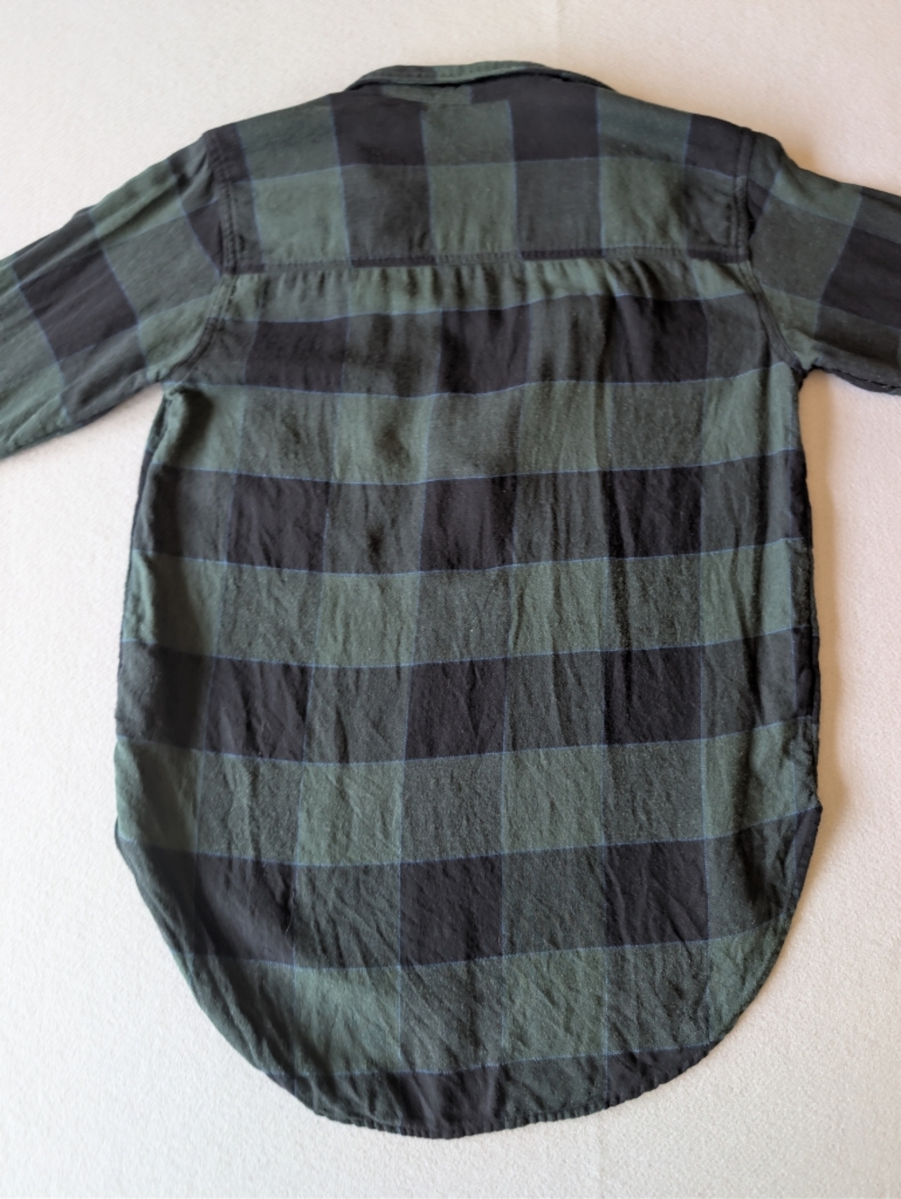 Abercrombie & Fitch Women's Plaid Flannel Henley Popover Tunic Top XS Preppy Y2K - Picture 5 of 13